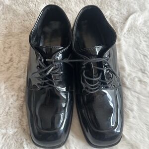 Perry Ellis Men's Evening Patent Slip On Black Dress Shoes Size‎ 9M